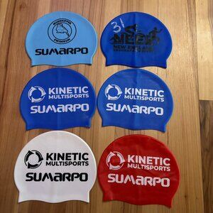 Silicone Swim Cap Bundle (6 Caps)